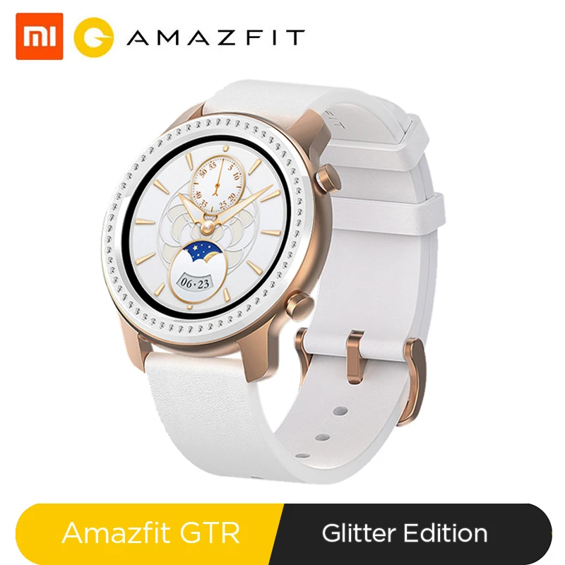 Amazfit GTR Glitter Edition 42mm Smart Watch 5ATM Smartwatch 12Days Battery Music Control For Xiaomi Android IOS Amazfit GTR Glitter Edition 42mm Smart Watch 5ATM Smartwatch 12Days Battery Music Control For Xiaomi Android IOS