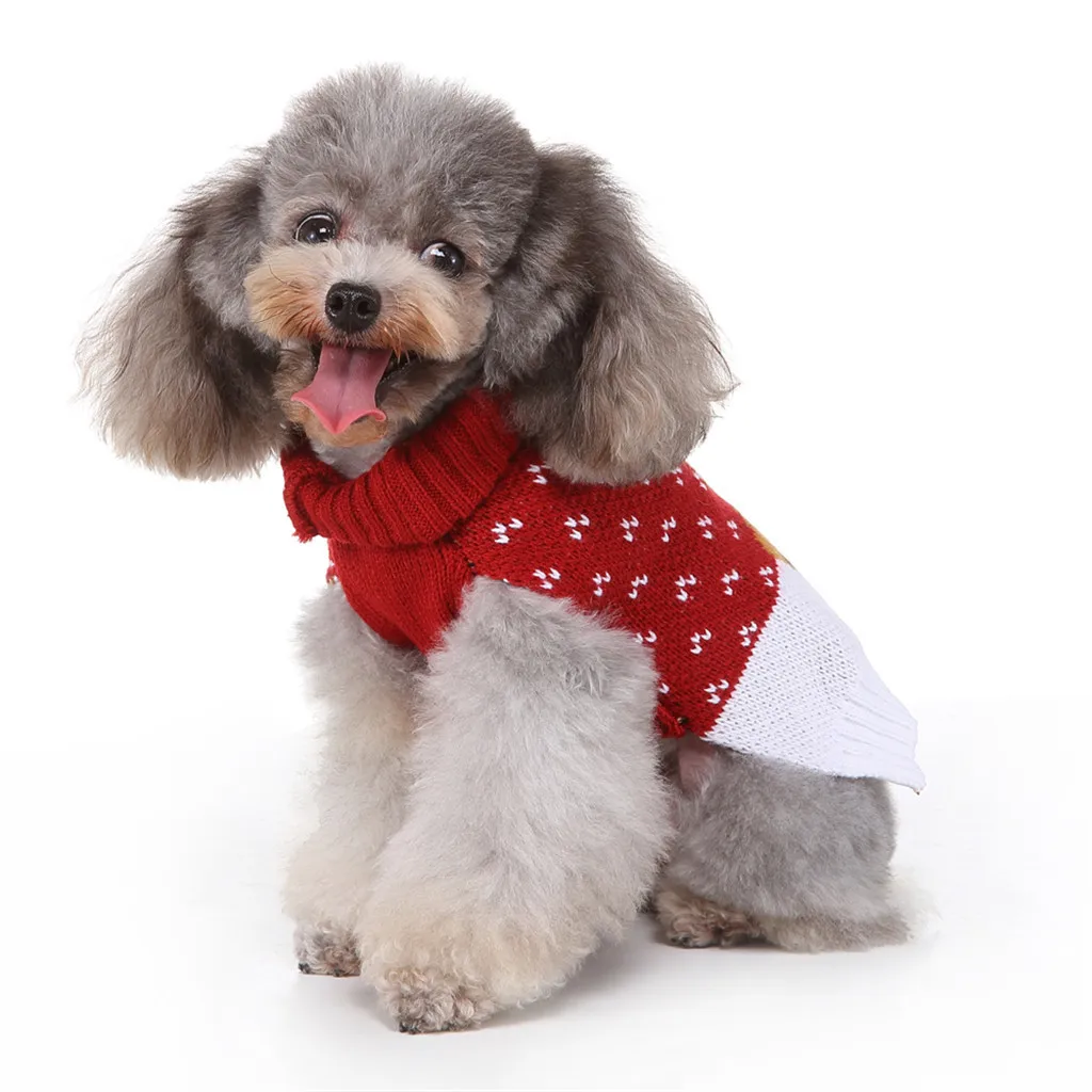 Small Dogs Soft Outfit Sweater Pet Cat Dog Christmas Vest Winter Warm Clothing Dress Clothes Jackets Coats# | Дом и сад