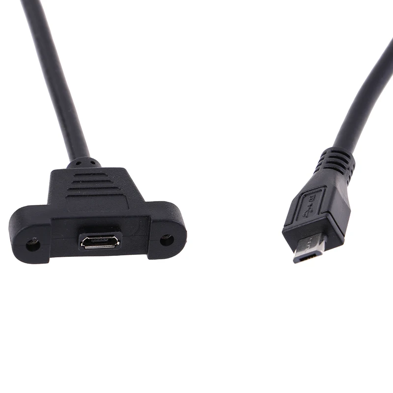 Micro USB 2 0 разъем для Женский Удлинительный кабель 30 см 50 с отверстием крепления на