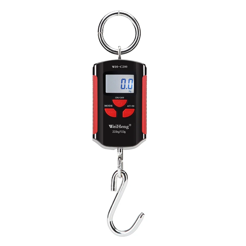 WH-C200 микро крановые весы портативные электронные весы 200 кг/100 г с крючком весы для промышленного, сельского хозяйства, семьи