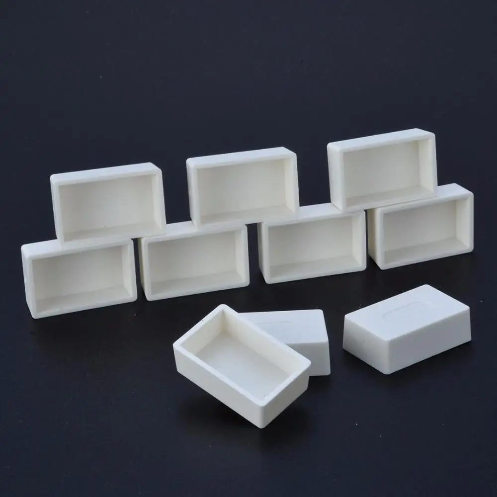 10Pcs Full Pan 10/40 шт. пустой кювет белый полукювет Краски Пластик акварель пустой полный или полу-Краски кастрюли палитра художника Mayitr - Цвет: 10Pcs Full Pan