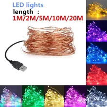 

5/10/20M USB Led String Lights Bulb Outdoor Waterproof Garlands Festoon Led For New Year 2022 Christmas Tree Decorations Lights