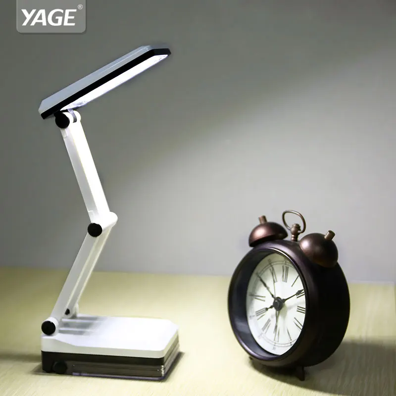 

Foldable and Adjustable Eyecare Built-in Rechargeable 600mAh Battery Mini Reading 16 LED Dimmable Desk /Table Lamp-YAGE 5908