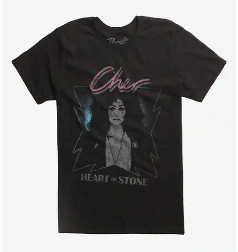 Cher HEART OF STONE футболка новинка 100% аутентичная и официальная Удобная Повседневная с