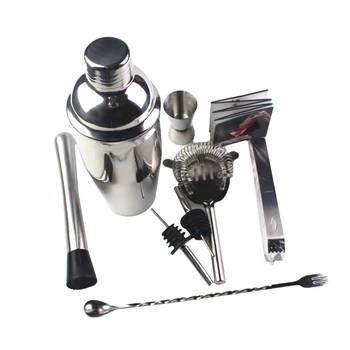 

Stainless Steel Bartender Kit Cocktail Shaker Bar Set Professional Bartender Drink Making Tools