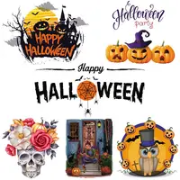 Buy Happy Halloween Heat Transfer Patches Iron On Clothes Stickers Pumpkin Gift Thermal Patches  Heat Print On Shirt Jeans Coat Online