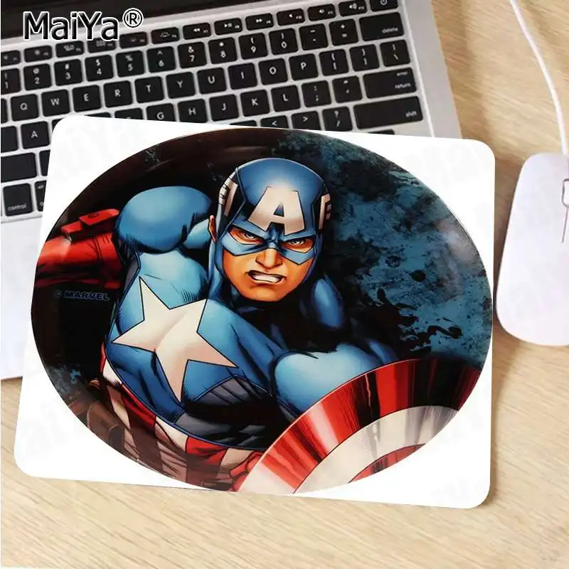 No Lock Edge18x22cm MaiYa marvel Железный человек Капитан Тор клавиатура игровая мышь коврики резиновый ПК компьютерный игровой коврик для мыши - Цвет: No Lock Edge18x22cm