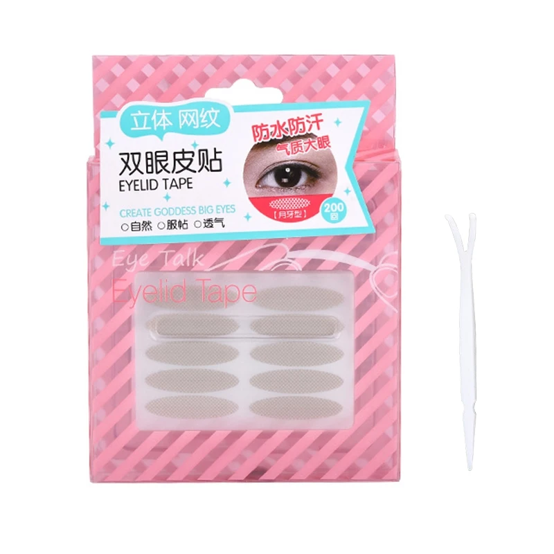 Breathable Waterproof 200pcs Lace Double Eyelid Stickers Natural Natural Invisible Double Eyelid Stickers