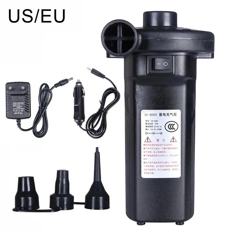 Boats,raft Electric Air Pump Inflator 12V Car & 240V For Pools Airbeds 