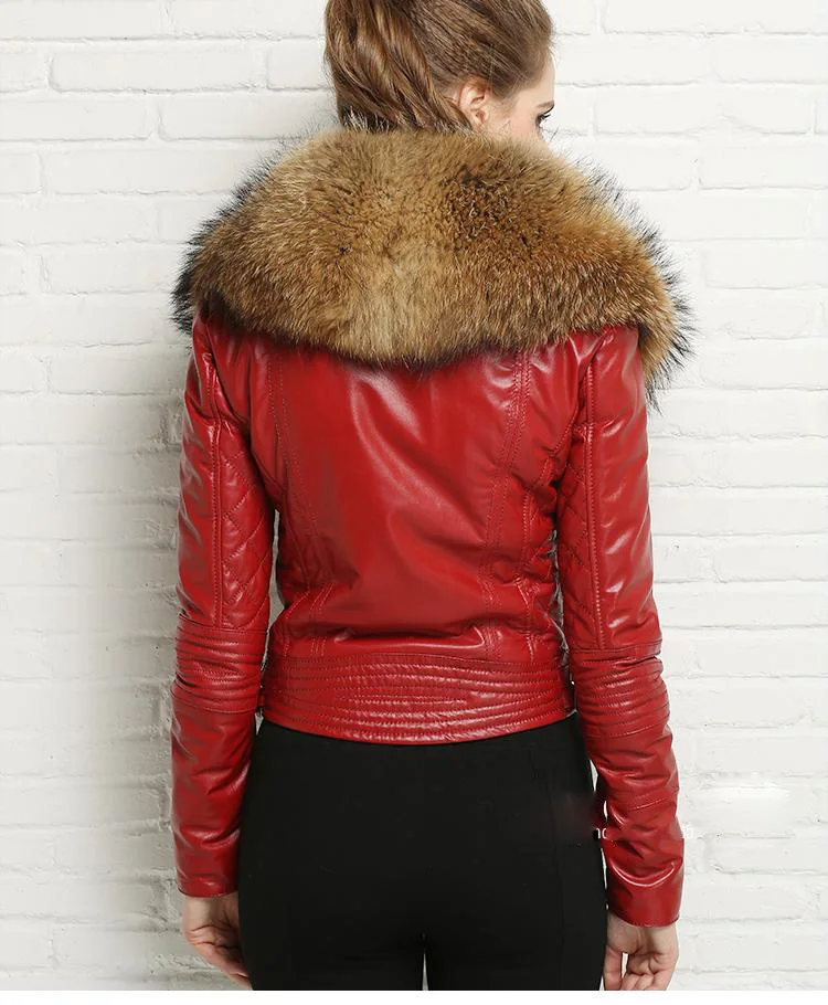 women's leather jacket with fur (3)