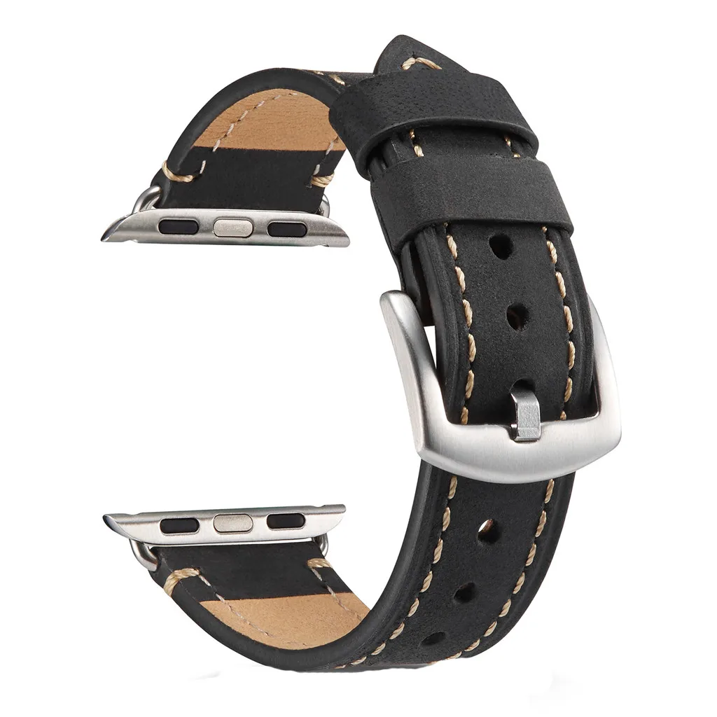 Для Apple Watch, версии Series4, версия 1, 2, 3, ремешок кожаный полосатый Ремешок Браслет 38/40 ремешок для часов, мм фитнес-трекер# G20