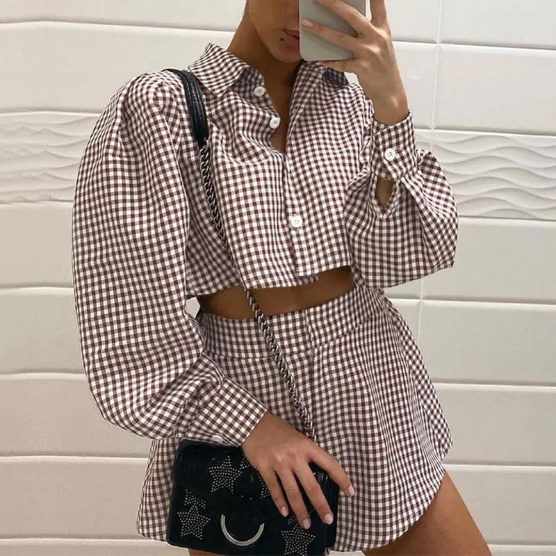 Loung Wear Tracksuit Women Shorts Set Stripe Long Sleeve Shirt Tops And Loose High Waisted Mini Shorts Two Piece Set 2021 plus size bra and panty sets