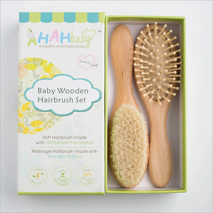 Kids Brush Wooden Goats  Hair Brush Manufacturers Children hair Accessories Set Goat Hair With Color Box adult children anti fog hd swimming goggles candy color swim goggles manufacturers silicone kids goggles wholesale