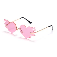 Heart Sunglasses WoRimless Flame Ladies