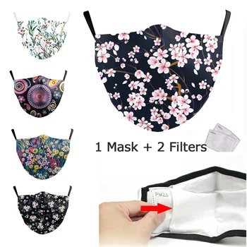 

Fashion Mask Flower Face Mask Aztec Printed Masks Fabric Adult Protective PM 2.5 Dust Mouth Cover Washable Reusable Mouth Mask