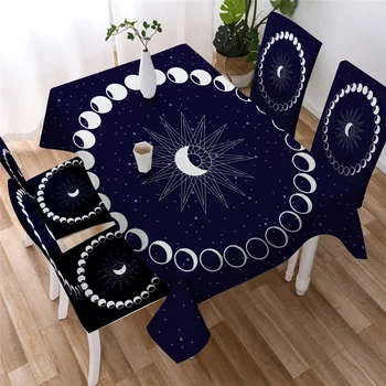

Moon Sky Tablecloth Waterproof Decorative Rectangular Washable Tapete Table Cloth Dining Kitchen Home Table Cloths