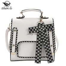 Zhenli европейский и американский стиль стиль PU Рюкзак Pu Женская Геометрическая Сумка AliExpress популярный женский рюкзак
