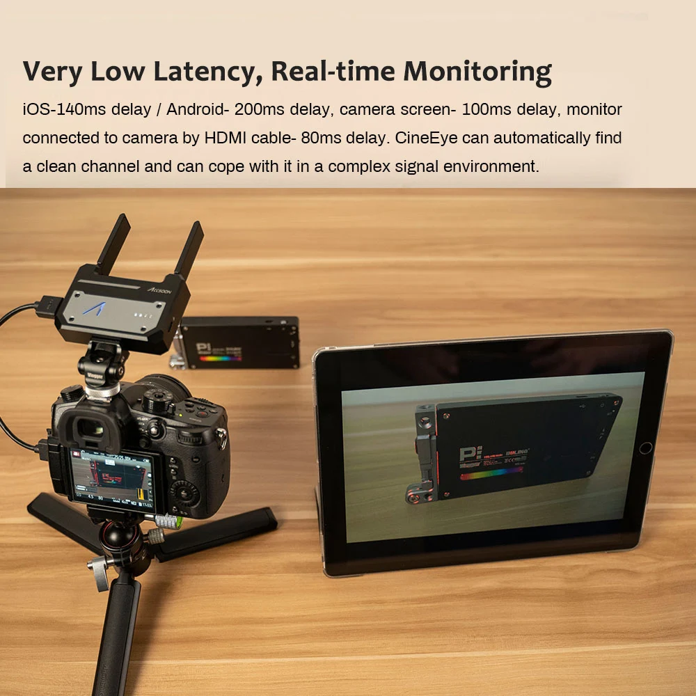 1080P WiFi HD передатчик Портативный 5G видео передатчик 3D LUT загрузка 100 м Диапазон для iOS iPad iPhone Andriod смартфон