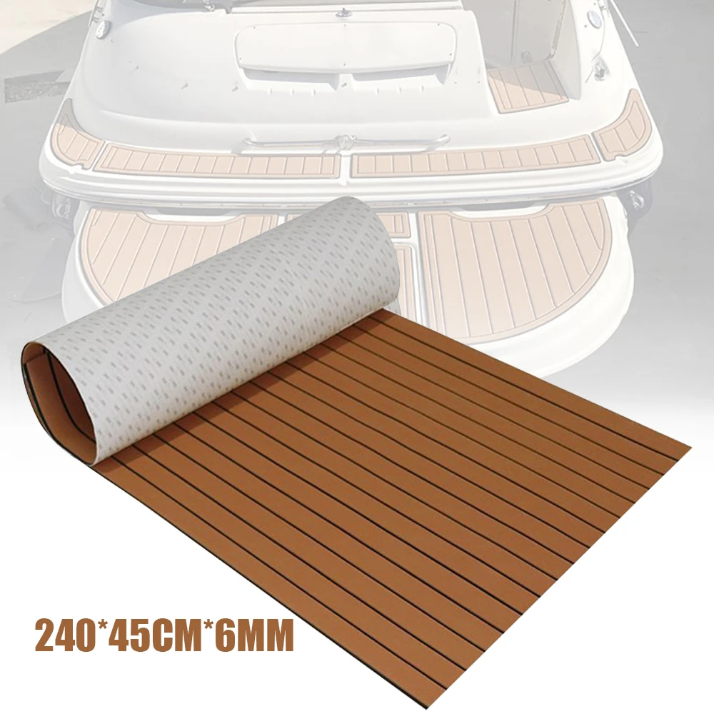 EVA Imitation Wood Floor Pad, Boat Mat, Flooring Fit for Yacht, Self-Adhesive Flooring, Faux Boat Decking, Teak Decking Sheet