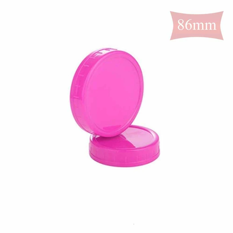 pink Крышки для банок Mason 86 мм для маленьких 4 унций-большие 64 унции баночки-Ker Kerr стеклянные пищевые пластиковые крышки для баночек mason - Color: pink