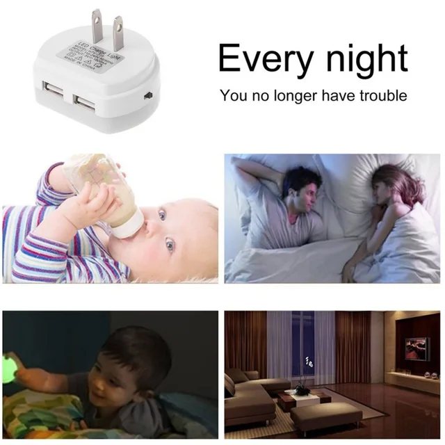 ICOCO LED Night Light With Dual USB Wall Charger Plug Power-saving Dusk to Dawn Sensor Wall Lamp EU US Plug Socket Lamps cheap Other DJ2001-DJ2002 Night Lights NONE LED Bulbs Switch Emergency 0-5W LED Night Lights EU US Drop Shipping ICOCO LED Night Light With Dual USB Wall Charger Plug Power-saving Dusk to Dawn Sensor Wall Lamp EU US Plug Socket Lamps cheap Other DJ2001-DJ2002 Night Lights NONE LED Bulbs Switch Emergency 0-5W LED Night Lights EU US Drop Shipping