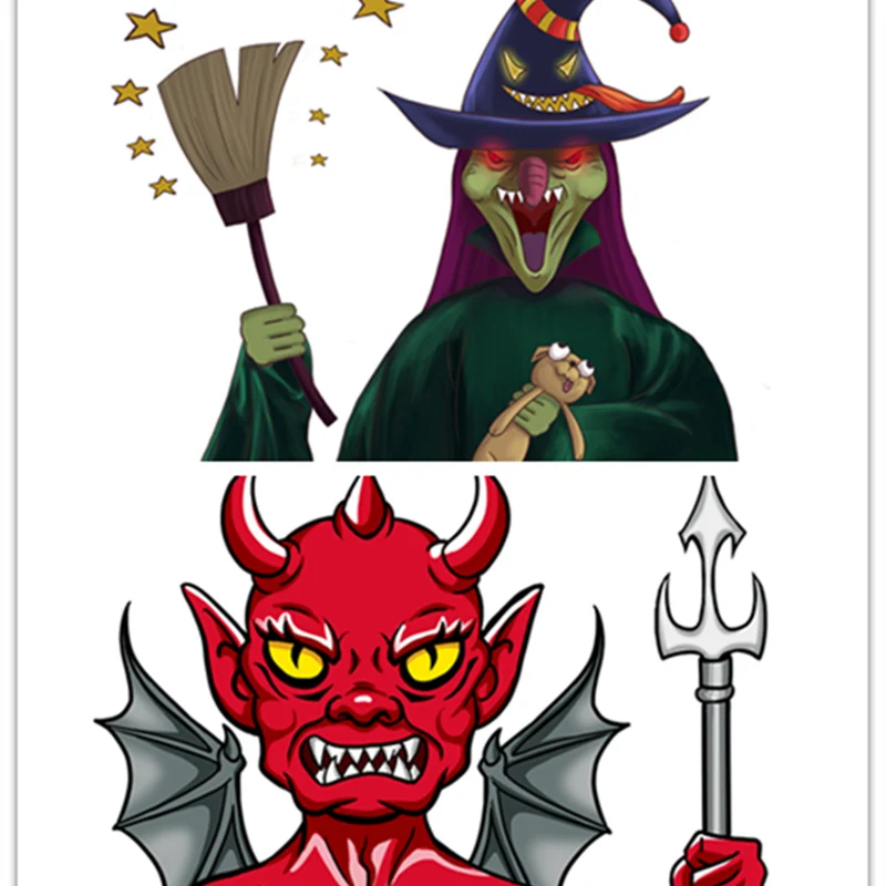 

Halloween Decoration 3D Devil Witch Sticker Car Style Car Full-body Decoration Sticker Wall Window House Home Sticker