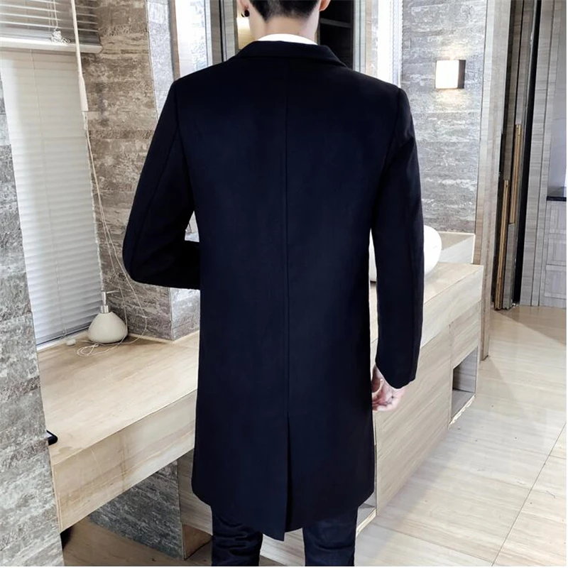  winter mens Trench coat business wedding party men long jacket large size 5xl long coat men Overcoa