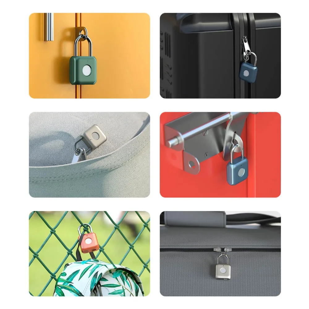 Xiaomi Smart Fingerprint Padlock Kitty USB Водонепроницаемый Электронный замок с отпечатком пальца домашний Противоугонный багажный чехол предохранительный висячий замок