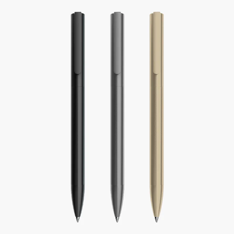 BEIFA Metal Gel Ink Sign Pen-Rotating 0.5MM Black Switzerland Refill for Business Signing School Office