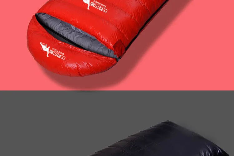 BECKLES Outdoor hiking camping breathable duvet sleeping bag adult 95% goose down light warm travel sleeping bag can be stitched