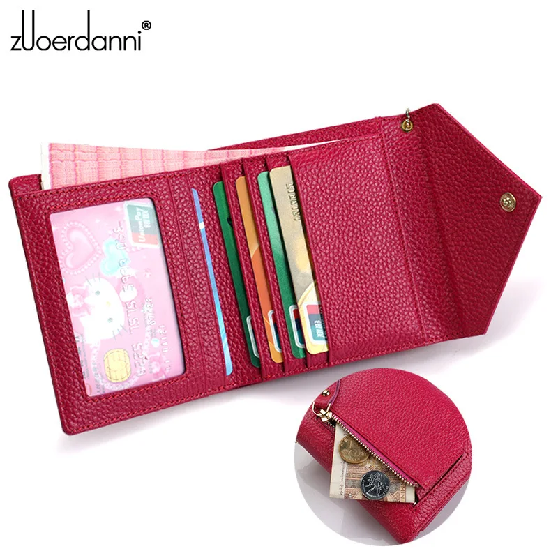 

Creative-Cowhide Small Wallet Genuine Leather Mixed Colors Envelope Short Women's Wallet Mini Women's Wallet Manufacturers Direc