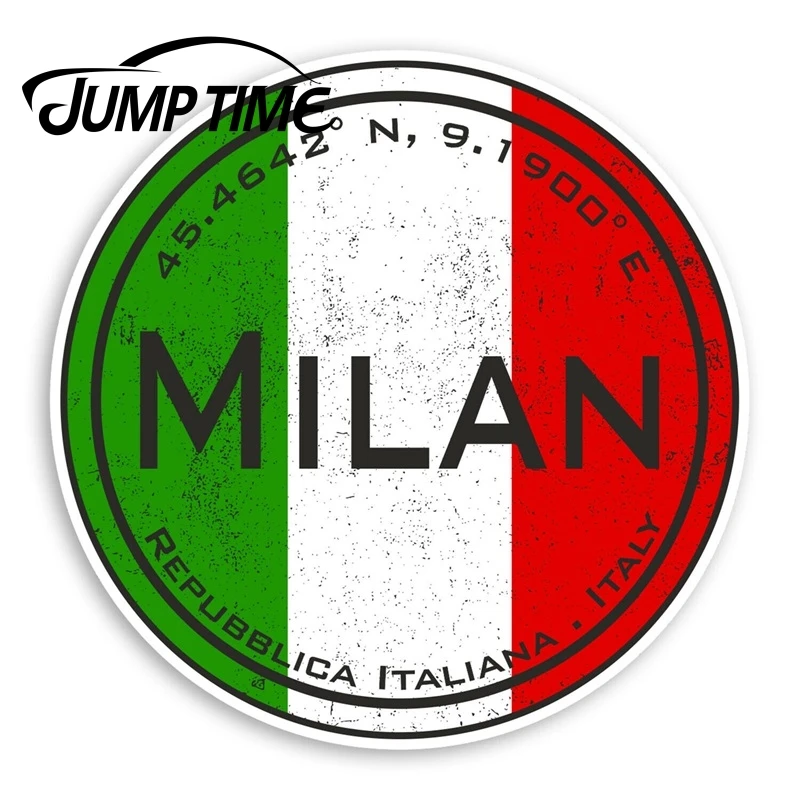 Время прыжка Милан Италия виниловая наклейка s-итальянский флаг Путешествие