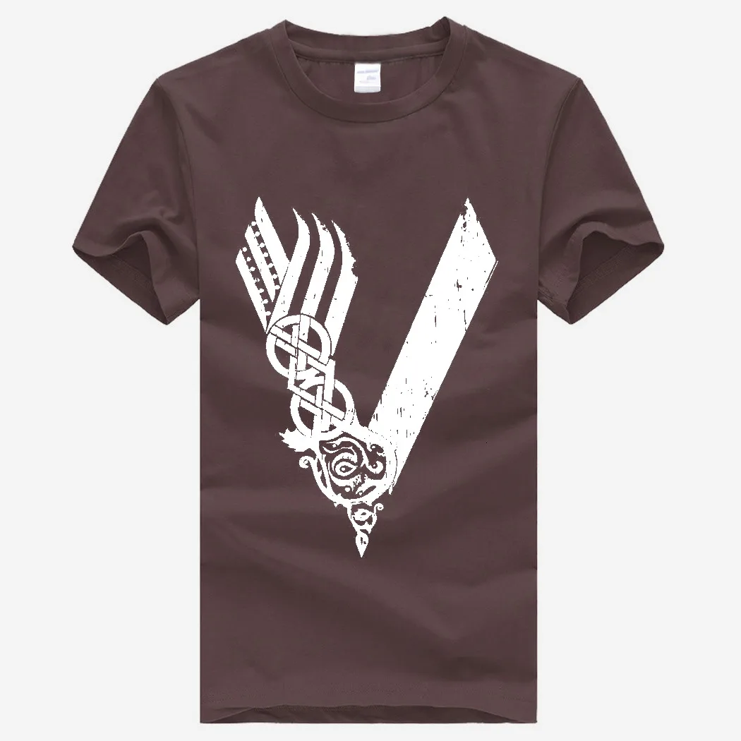 Midnite Star Vikings Odin футболка homme camisetas мужские новые футболки с коротким рукавом модная одежда для викингов для мужчин harajuku - Цвет: brown5