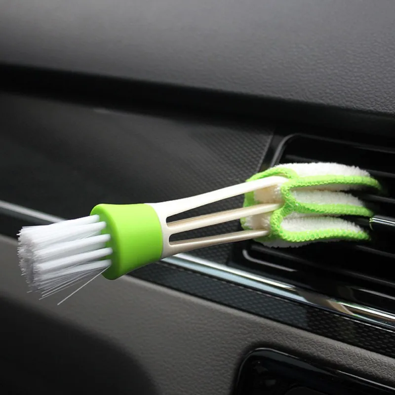 Двухсторонние автомобильные принадлежности для клавиатуры универсальная щетка для чистки щетка для волос Чистящая Щетка для машины Чистящие Инструменты Кисть для уборки машины