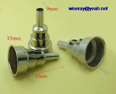 

DHL/EMS 50pcs Iron circular nozzle Outlet diameter 9mm for diameter 33mm 1600W 1800W 2000W hot air gun-A8