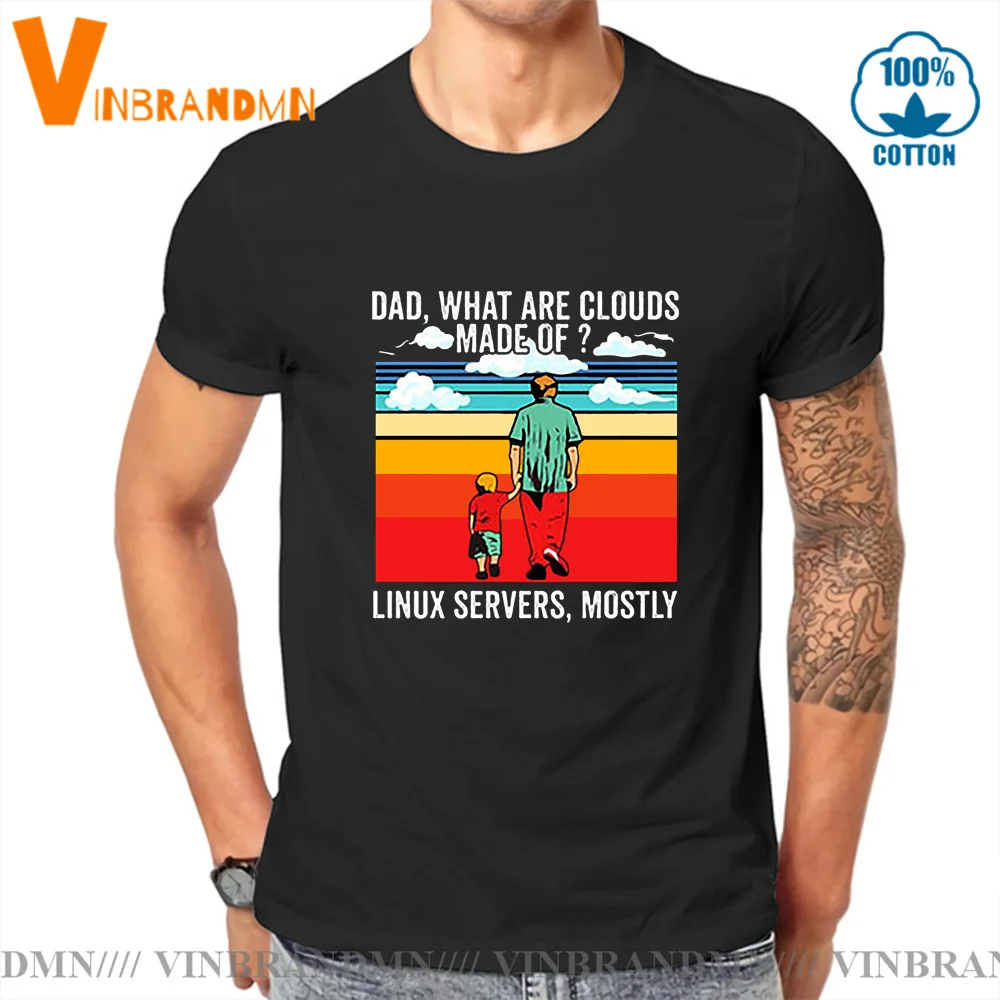 Server Linux Principalmente Cloud T Shirt Uomo Estate Uomo O Collo Cotone Programmatore Di Computer Tshirt Divertente Codifica Codificatore T-Shirt