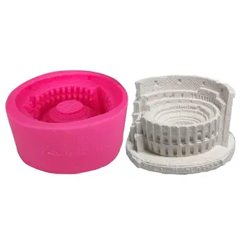 

Innovative 3D Silicone Mold Colosseum In Rome Model DIY Italy Coliseum Ornament Mold Concrete Cement Wedding Decoration Mould #