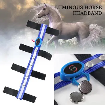 

Horse Reins Horse Head Straps LED Outdoor Blue Polyester Tournament Horseman Equestrian Reins Sports