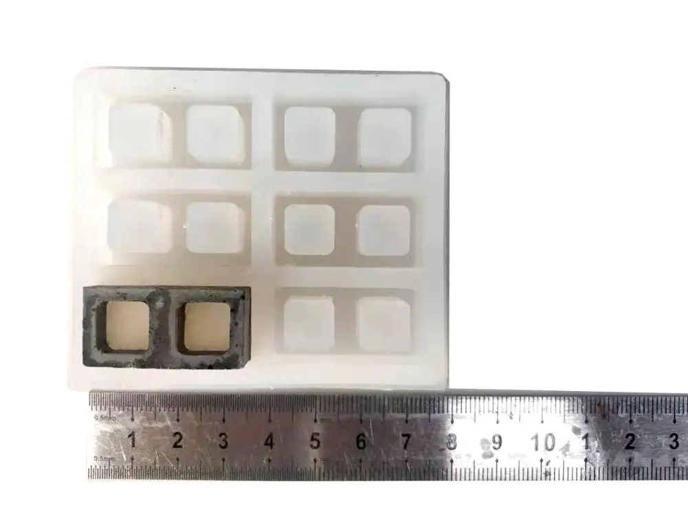 Miniature model building 1:10 1:12  DIY House Building Making Material Hollow Brick Mould house Silica Gel bricks resin mold 2