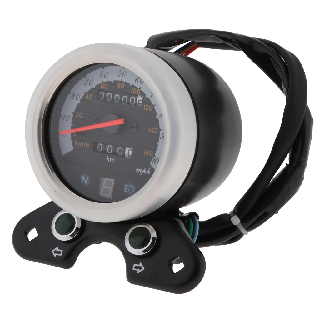 Motorcycle Odometer Speedometer Speedo Meter Gauge Backlight For  CG125