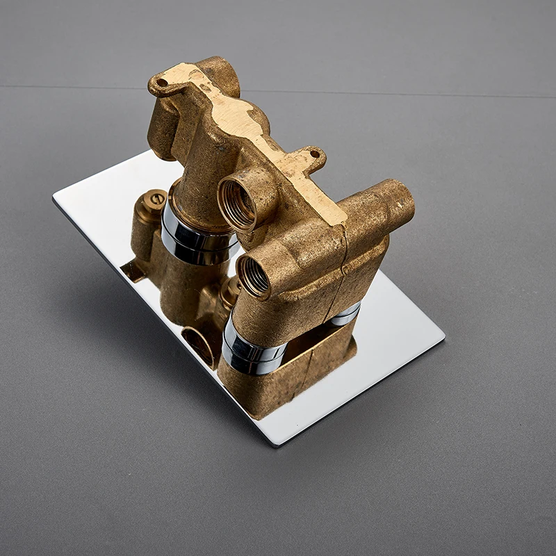 quyanre wanfan thermostatic mixer tap 2 buttons switches thermostatic mixer bathroom faucet accessory1