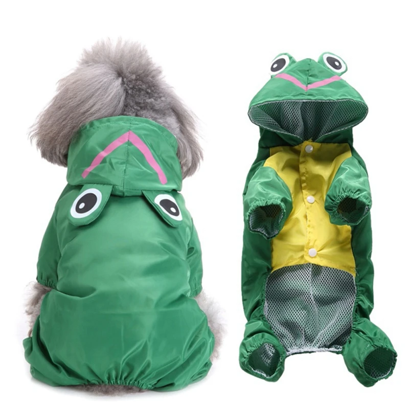 incredible  Summer Dog Rain Coats Waterproof Clothes Jacket Dog Jumpsuit Cute Pets Raincoat for Dog Small Large