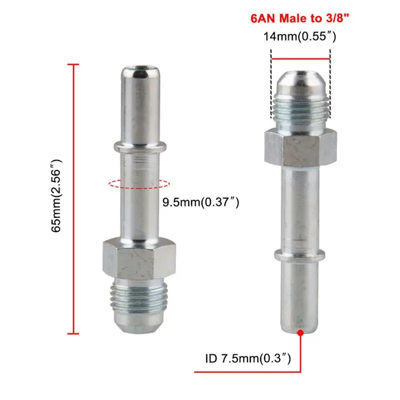 Быстрое подключение AN 3/8 &quotпереходник с нажимным штекером для шланга