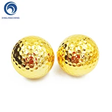 Уникальные серебряные золотые мячи для гольфа для игры в гольф Крытый Открытый Качели Паттер тренировочный мяч подарок для отца друга Рождество