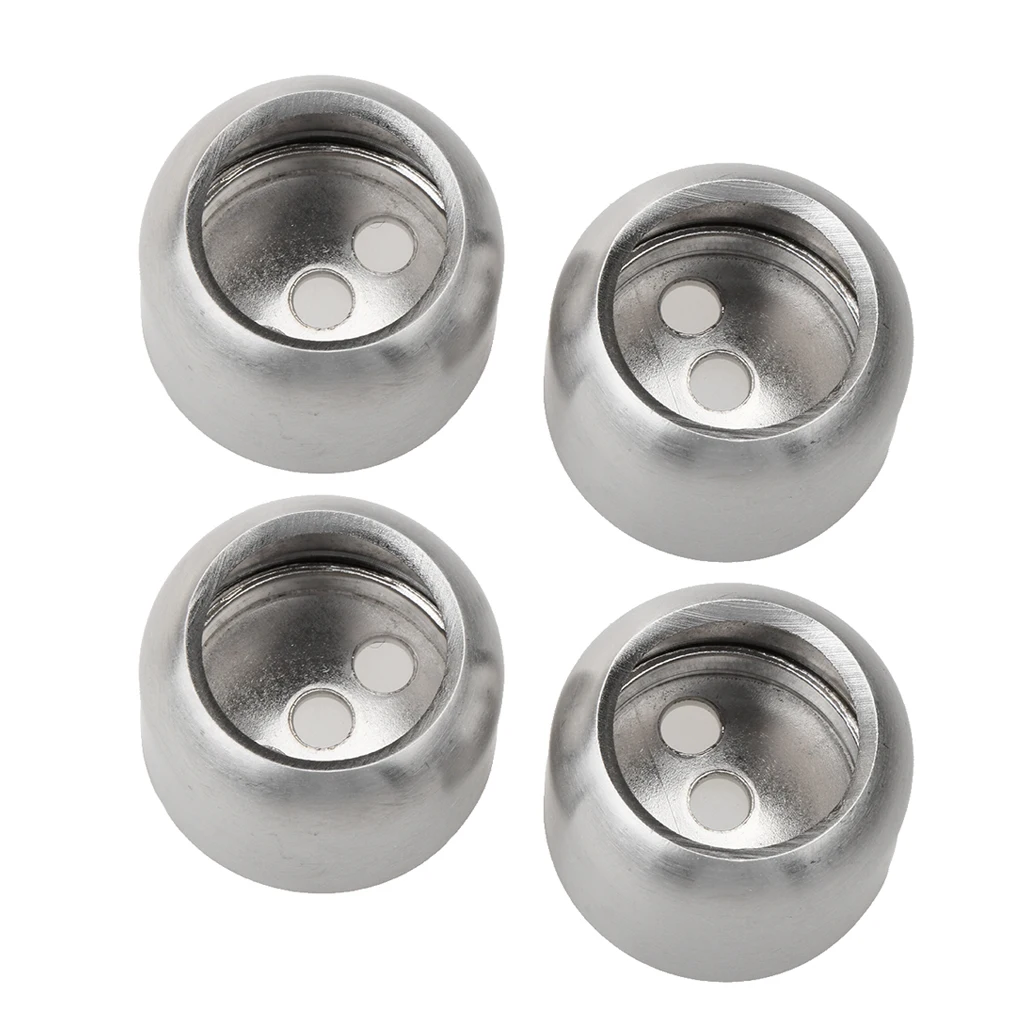 4x Cabinet Tube Bracket Hanging Rail Flange Rod End Support,19mm Dia