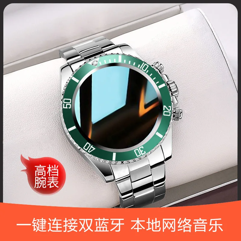 Смарт-часы AW12 из нержавеющей стали с зелеными циферблатами в форме призрака