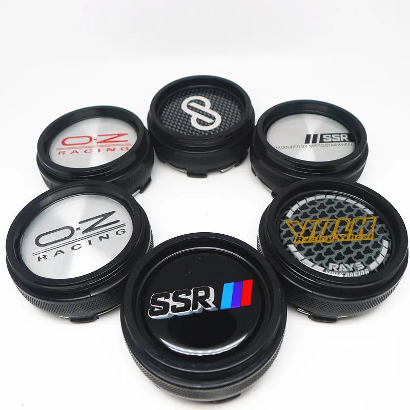 

4pcs 66mm Wheel Center Caps Hub Cover for ENKEI OZ SSR VOLK CE28 TE37 Black Chrome Badge Emblem Car Styling Accessories