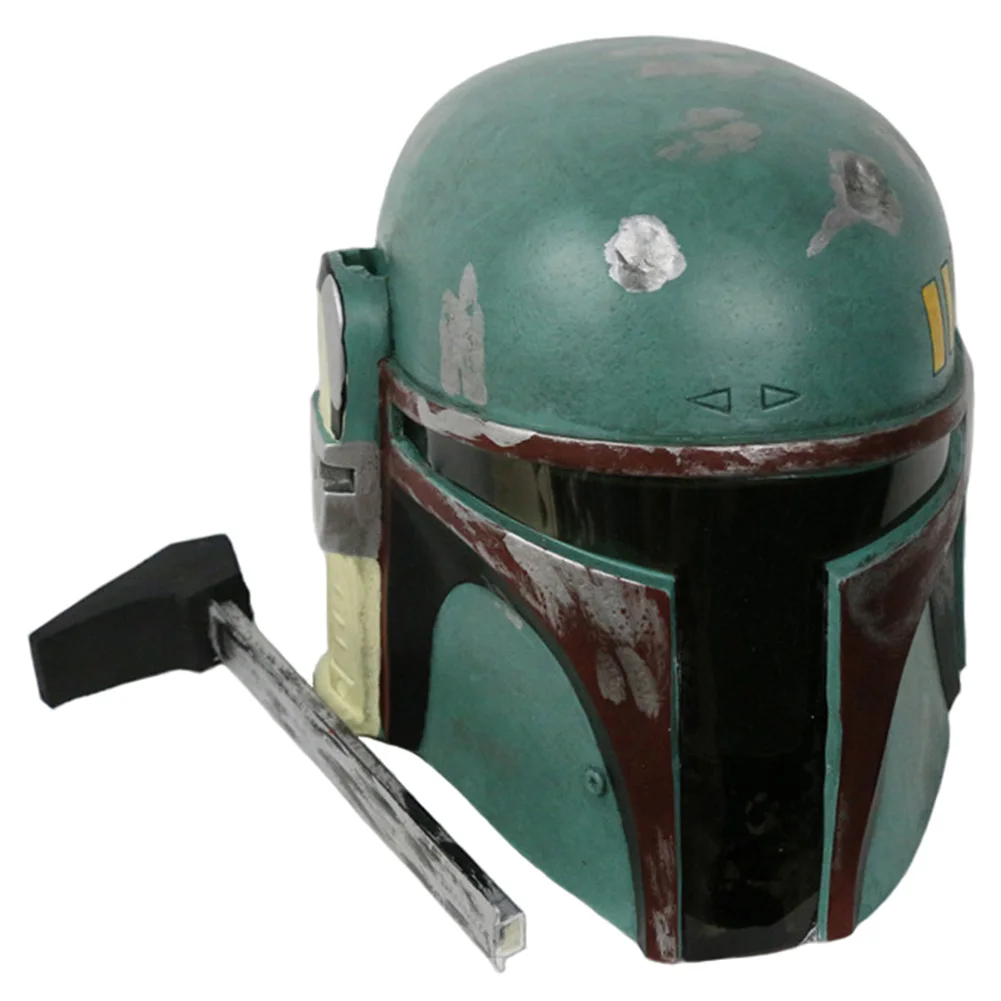 Star Wars Boba Fett Bounty Hunter Mask Helmet Charm 3D Metal 18.5" Wallet Chain 