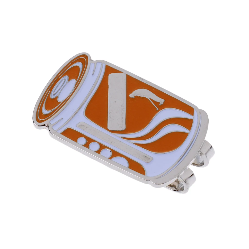 Durable Alloy Ring-pull Can Pattern Magnetic Hat Clip Golf Ball Marker Clip Onto Golf Cap Visor Belt Pocket