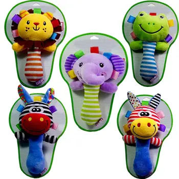 

kids toys Cute Animal Newborn Baby Rattle Plush Doll Pillow Hand Bells Sleeping Pacify Toy New